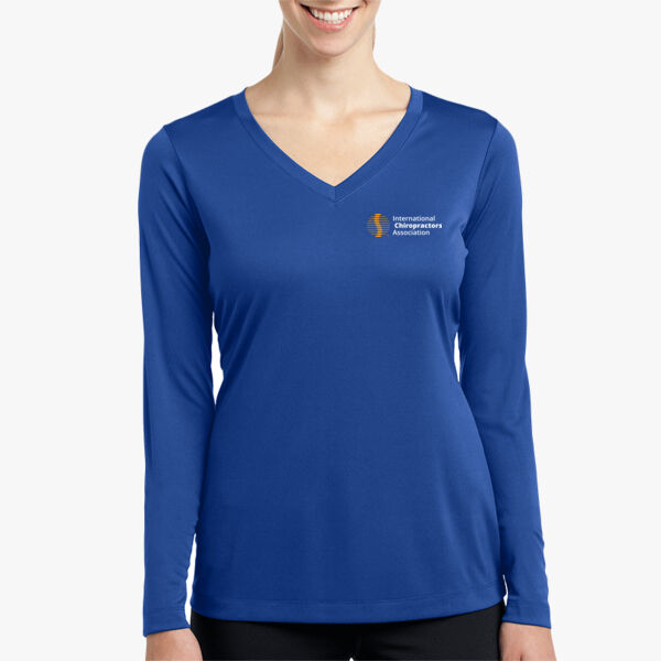 Ladies Long Sleeve V-Neck Tee Thumbnail